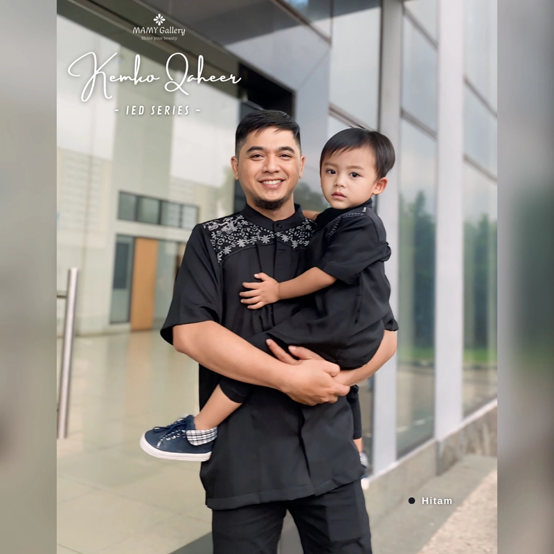 Product image [CUCI GUDANG] Baju Sarimbit Seragam Keluarga QaheerS Family Set - Hitam S Koko Anak