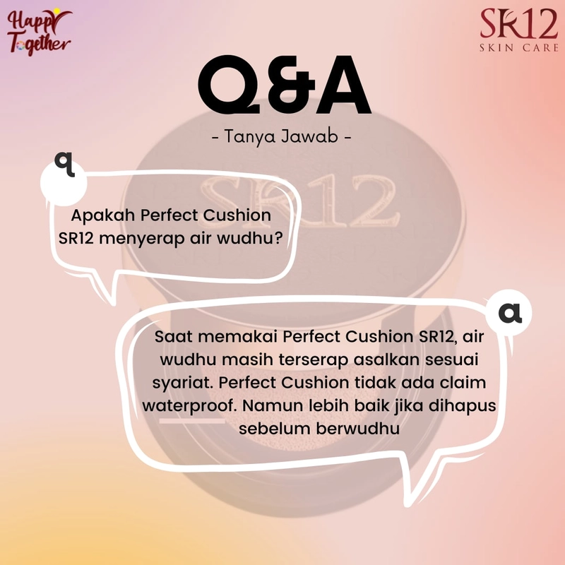 Product image SR12 Cushion SPF 30 Full Coverage Tahan Lama Dan Mencerahkan Kulit 15gr Refil Ivory