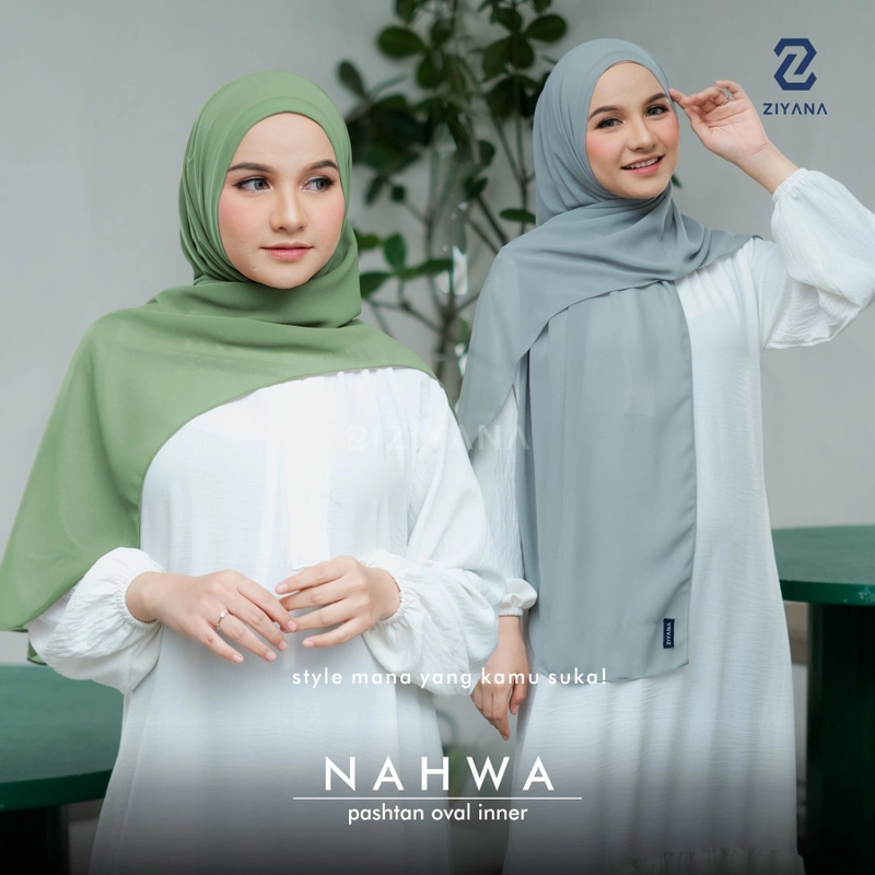 Product image Ziyana Hijab - Pashmina Inner Oval Ceruty Babydoll Premium Nahwa All Size Black