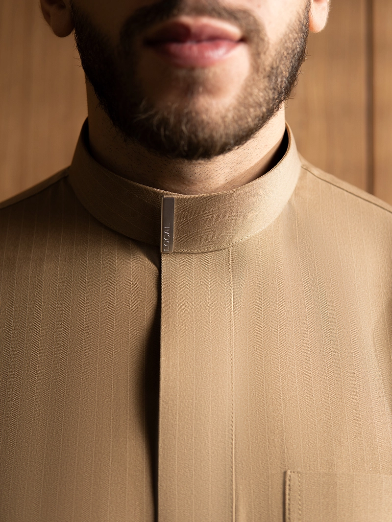 Product image Local Project - Fahd Sandy Cream - Jubah Pria Dewasa Gamis Lengan Panjang S Krem