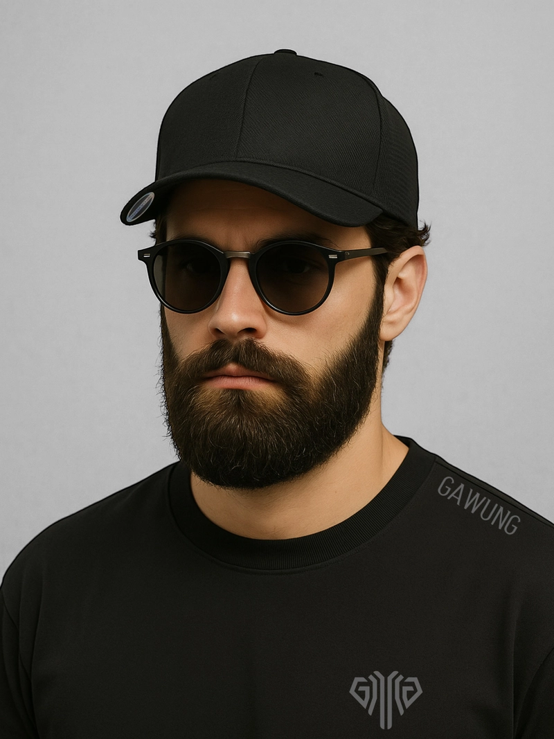 Product image GAWUNG - Gawung Topi Baseball Classic Black Signature Hip Hop Korea Big Cap TOKCC dewasa hitam