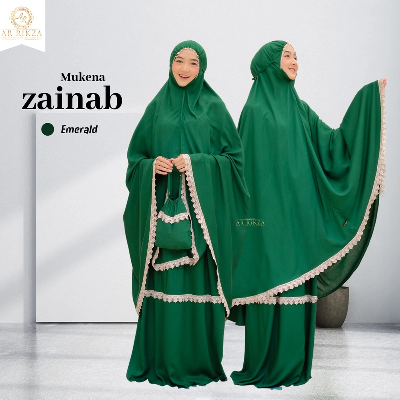 Product image Arrikza - Mukena Dewasa Zainab All Size EMERALD