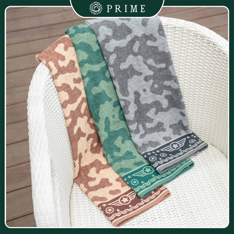 Product image Handuk Mandi Dewasa Prime by Chalmer 70 x 135 cm Motif Mire Ukuran Besar 70 x 135 cm Grey