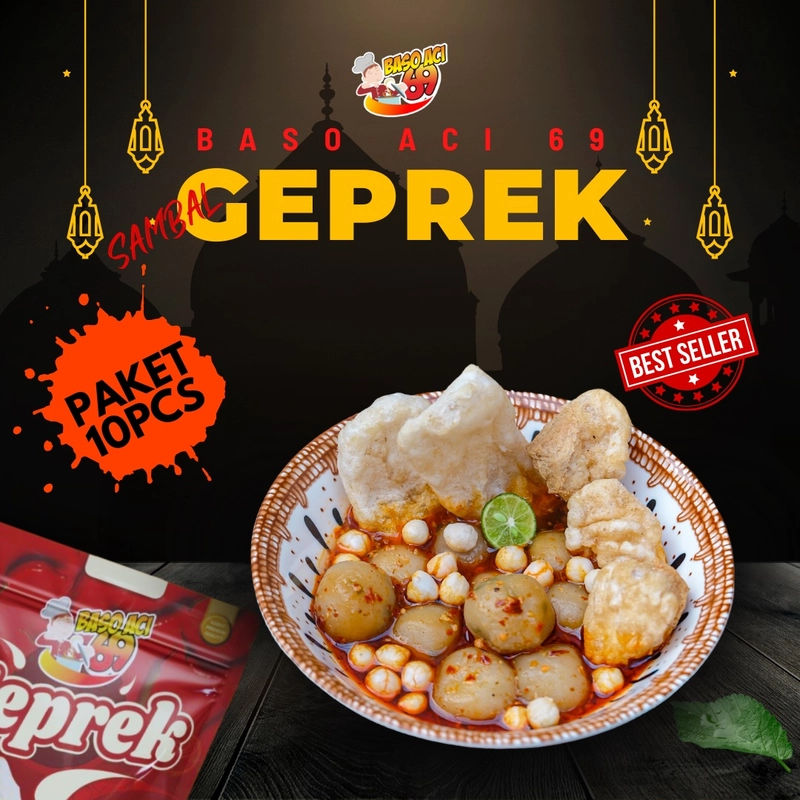 Product image Baso Aci 69 Geprek - Paket 10 pcs 2000gram geprek 10pcs