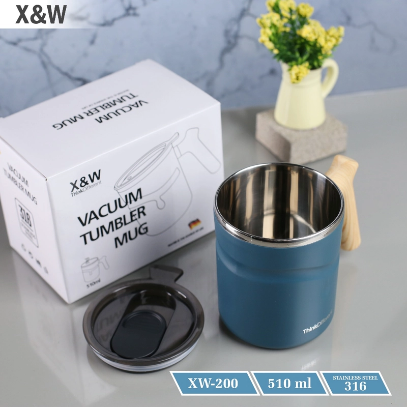Product image Orinoco Smart Living - X&W Mug Estetik Gagang Motif Kayu 500 ML Tahan Panas & Dingin Cangkir Kopi Teh XW-200 500 Navy