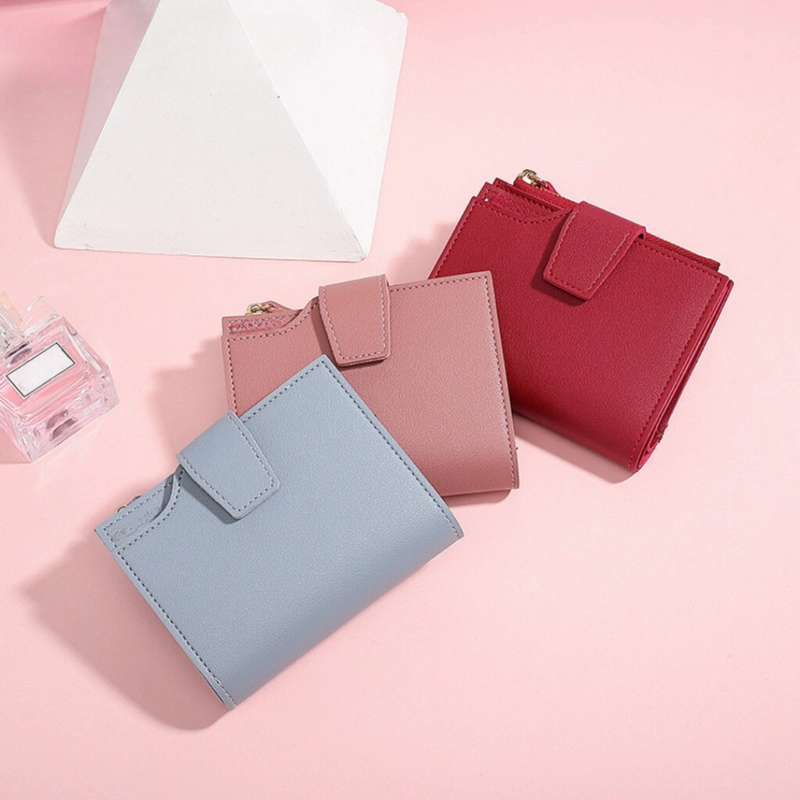 Product image KAHASIL - Dompet Lipat Wanita Pendek Bahan Kulit PU Leather KHDP47 all variant Dusty Pink