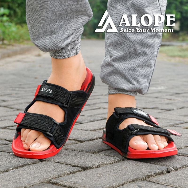 Product image ALOPE OFFICIAL - ALOPE - BUY 1 GET 1 SANDAL SELOP JARVIS TERSEDIA 2 VARIAN WARNA 39 MERAH