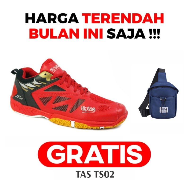 Product image Hipzo - HIPZO Spesial Bundling Sepatu M048 Free Tas TS02 Untuk Pria Olahraga Bulutangkis Anti Air 43 ORANGEFREETS02