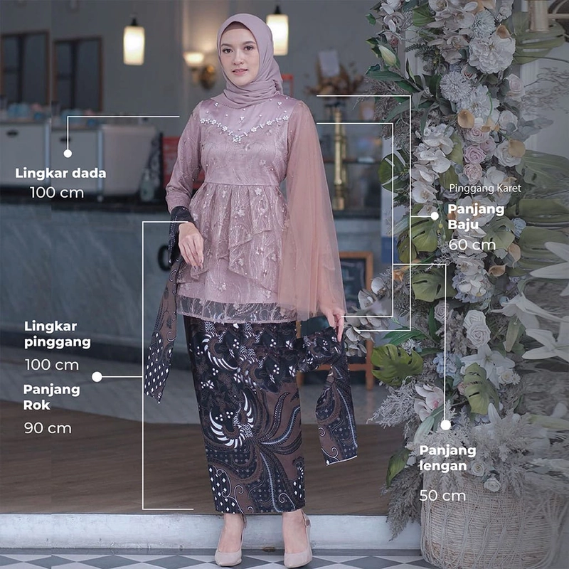Product image COLLECTION SARJANA - Batik Nikita Couple Kebaya TERBARU Kebaya Tunangan Wisuda Dan Lamaran Terbaru KEMEJA M ROSE