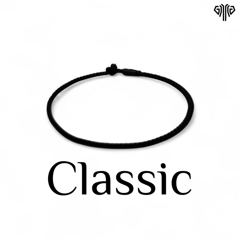 Product image GAWUNG Gelang Hitam Pria Wanita Tali Black Rope Penanda Classic Simple Minimalis GGBPEE dewasa hitam