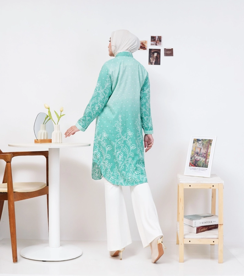 Product image Giat Makmur [TA] - Tunik Gradiasi Premium Atasan Wanita Standar Hijau