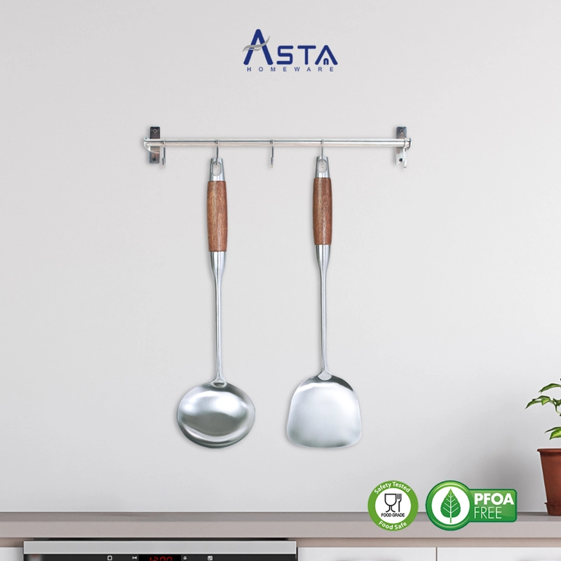 Product image Asta Homeware Official - Asta Spatula Stainless Sodet Irus Centong Gagang Kayu Tebal Variasi Spatula