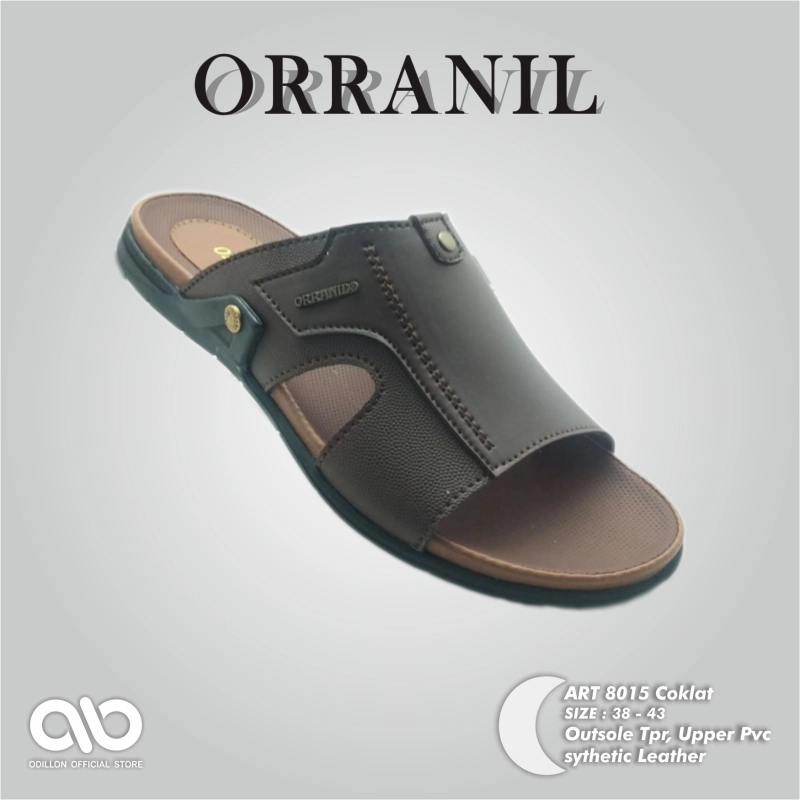 Product image Odillon - Orranil - 8015 / Sandal Slip On Pria Casual 43 BROWN