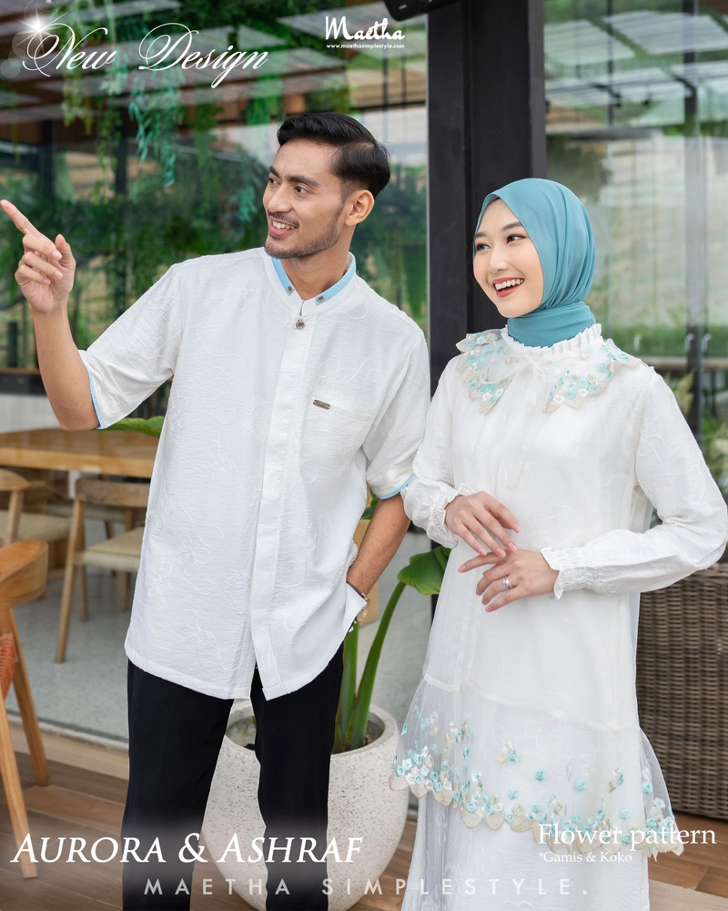 Product image Gamis Couple Muslim Dewasa Aurora Series XS Flower