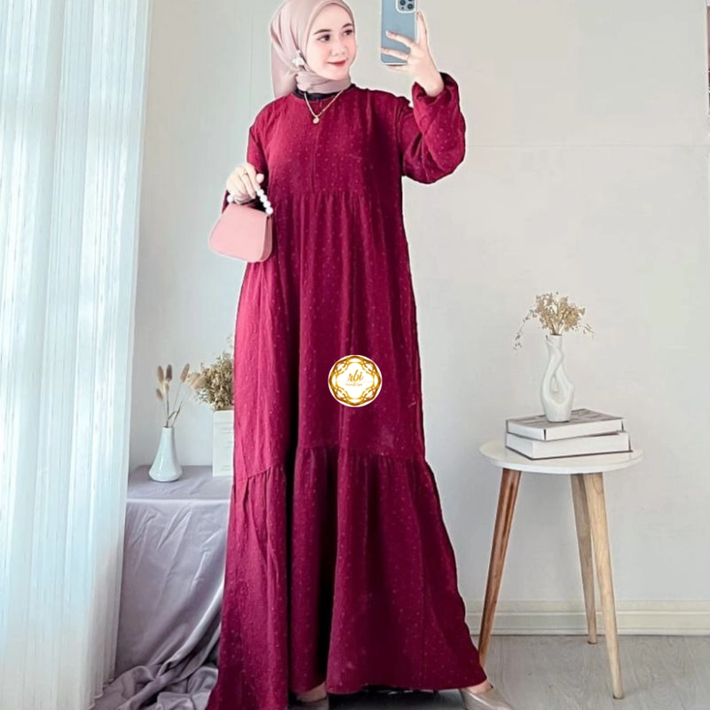Product image Varian Ser (Isi 5 pcs) Dress Muslim Cringkel Uragiri Seri Warna (Isi 5 pcs) Dress Uragiri