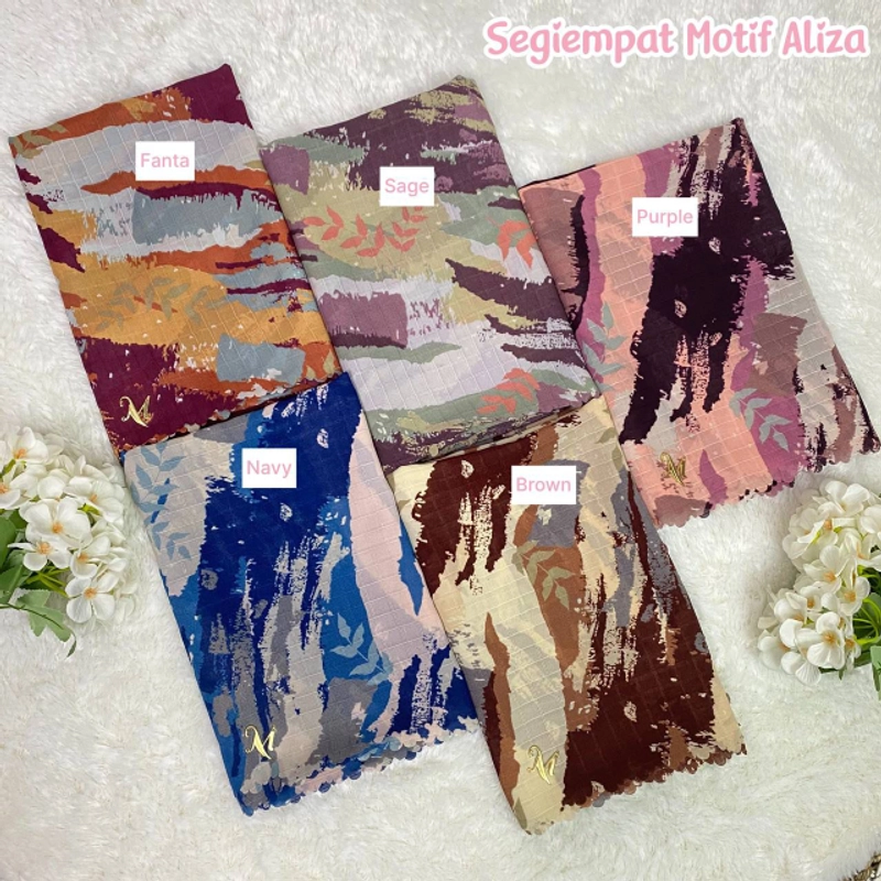 Product image Milyarda Hijab - Paket Hampers Box SegiEmpat Motif 2pcs Box