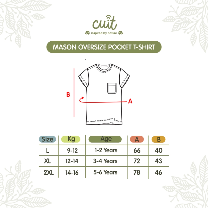 Product image Kintakun Baby - KINTAKUN BABY X CUIT Mason Kaos Tangan Pendek Oversize Pocket T-Shirt Anak 1 - 6 Tah XL (3 - 4 Tahun) Polar Bear