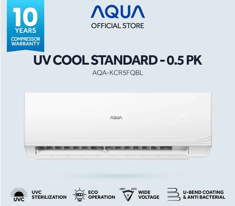 Product image Mumtazqu Store - AQUA Elektronik AQA-KCR5FQBL AC 0 5 PK UVC Premium UVC Sterialization ECO operation - Wid all size random