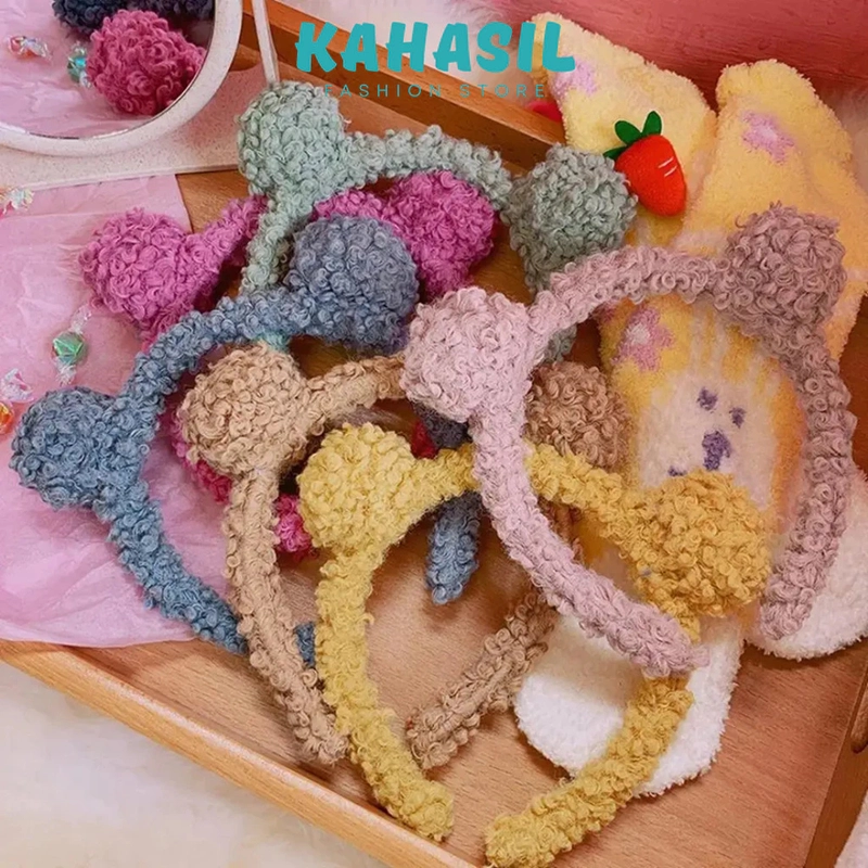 Product image KAHASIL - Bando Bandana Headband Aksesoris Rambut Bulu Lembut KMJ256 all variant COKELAT TUA