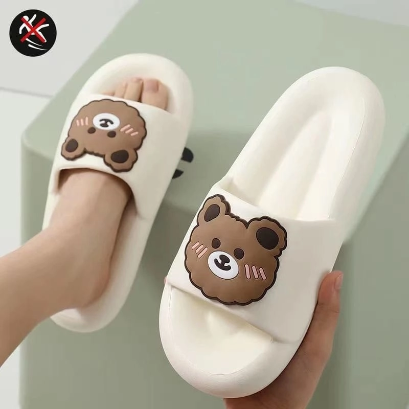Product image Muslim Clothing - Muslim Clothing-Sandal Beruang Slip-On Sandal Jelly H08 Sandal Rumah/Kamar Mandi Slipper Strap Comfy 36-37 PUTIH