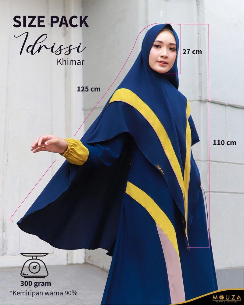 Product image Gamis Set Dengan khimar by Mouza XS NAVY