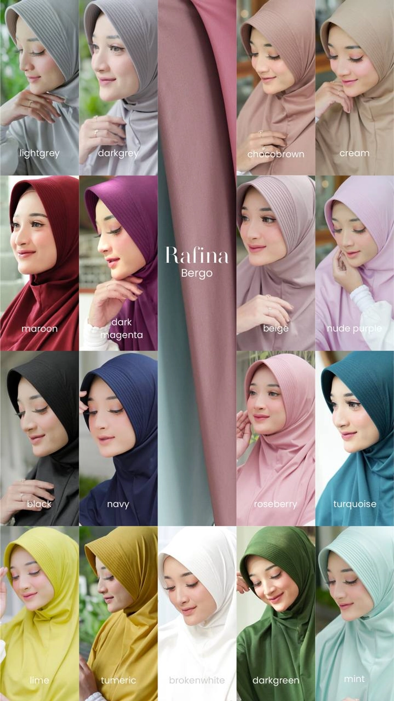 Product image AIZANA MOSLEM FASHION - Bergo Rafina Kerudung Pad Instan M black
