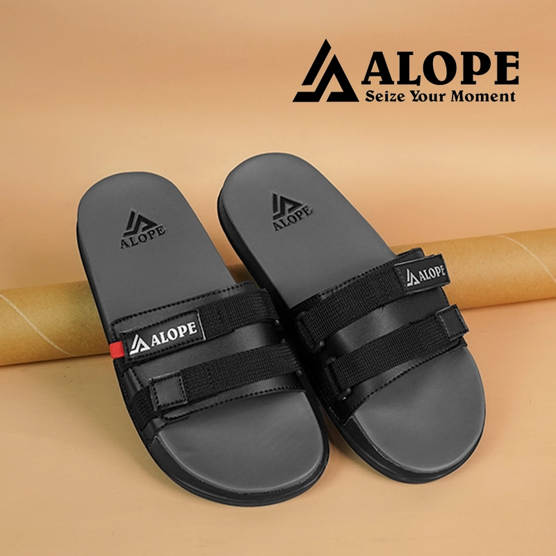 Product image ALOPE OFFICIAL - SANDAL VANNO SANDAL PRIA KEKINIAN BAHAN SOL PHYLON SIZE DEWASA READY 39 SAMPAI 43 39 HITAM