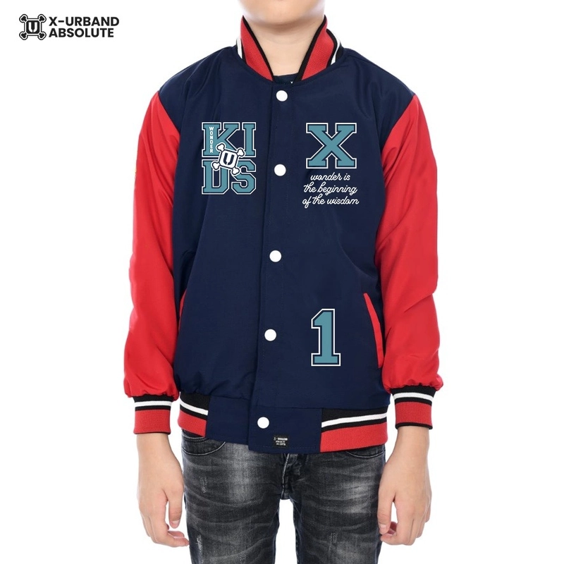 Product image Jaket Varsity Anak Wonderkids K063 S Navy Merah