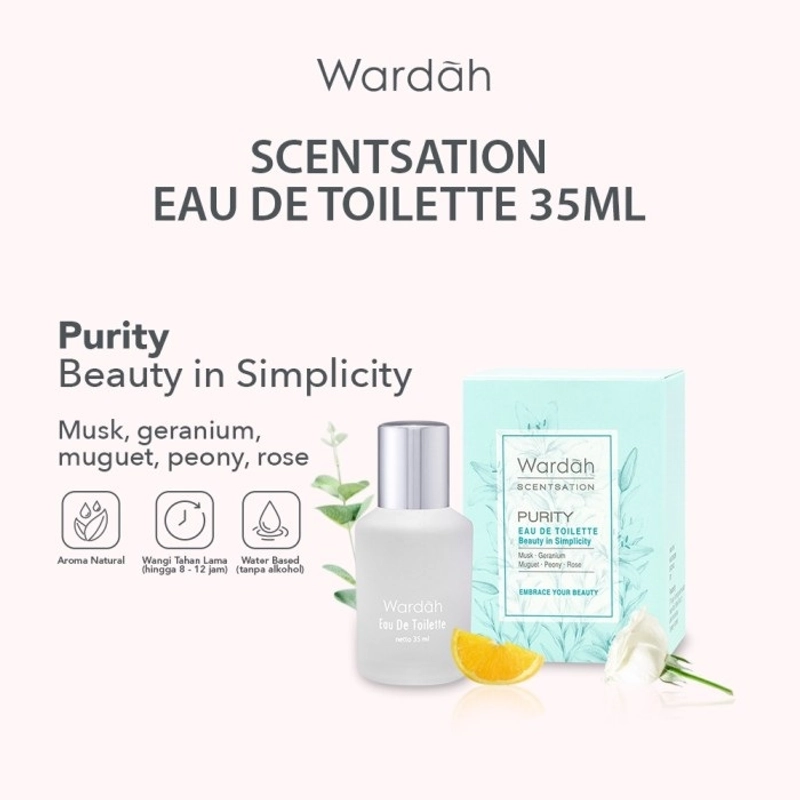 Product image SUPLAI SHOP - Parfum EDT Wanita Wardah Scentsation Eau De Toilette Purity Isi 35 ml