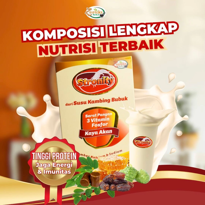 Product image Zeeida Herbal - 2 Box Susu Kambing Etawa Bubuk Full Cream Menyehatkan Tulang Otot Dan Sendi Stronity 200Gr Stronity