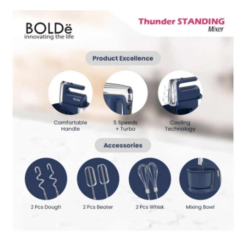 Product image UTAMAMEGA - Bolde Thunder Standing Mixer Kapasitas 3 Liter Type Thunder