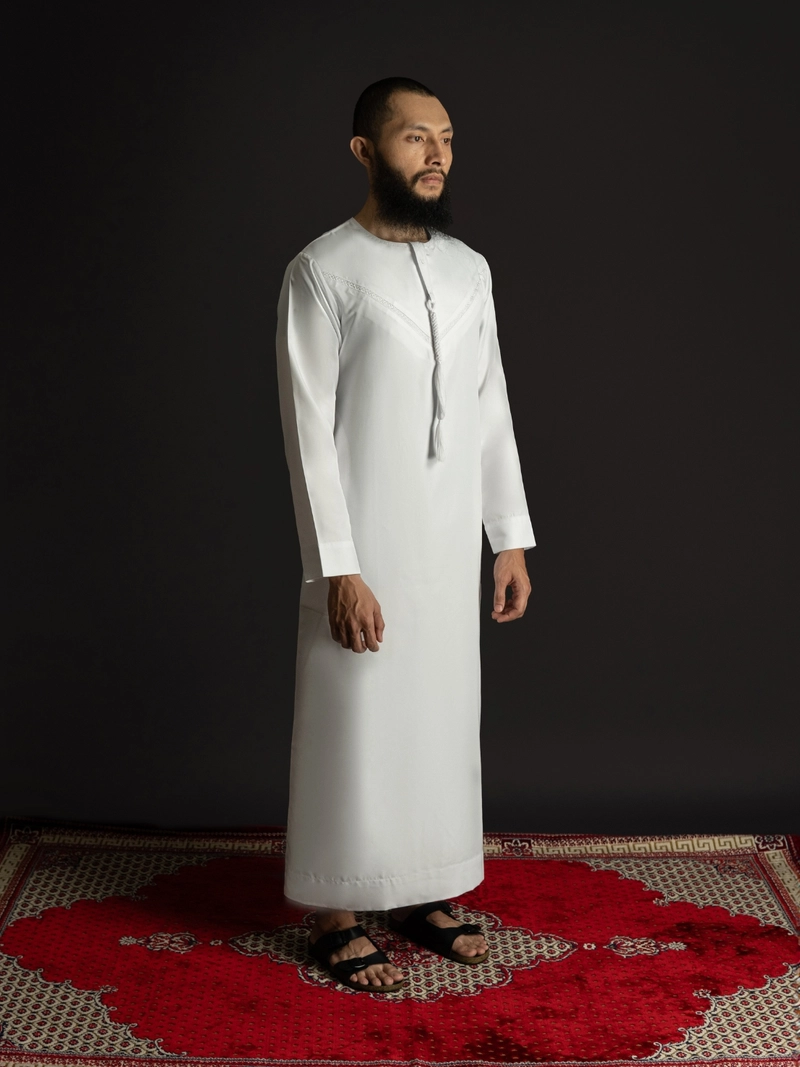 Product image Local Project - Al-Ameer Orchid White - Jubah Pria Dewasa Gamis Lengan Panjang M White