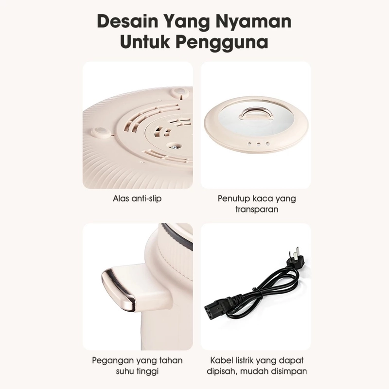 Product image UTAMAMEGA - SAMONO Panci Listrik SW-MC4L Multi Cooker 4Liter+2Liter Anti Lengket 800 Watt ( SWMC4L ) Warna Random