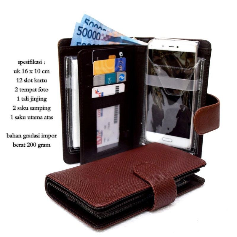 Product image Lanc Fashion - Dompet Branded Pocket Hp Alexia Mini Gradasi Warna coffee