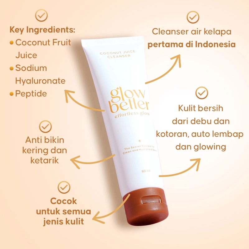 Product image Glow Better - Effortless Glow Coconut Juice Cleanser 80 ml Cleanser