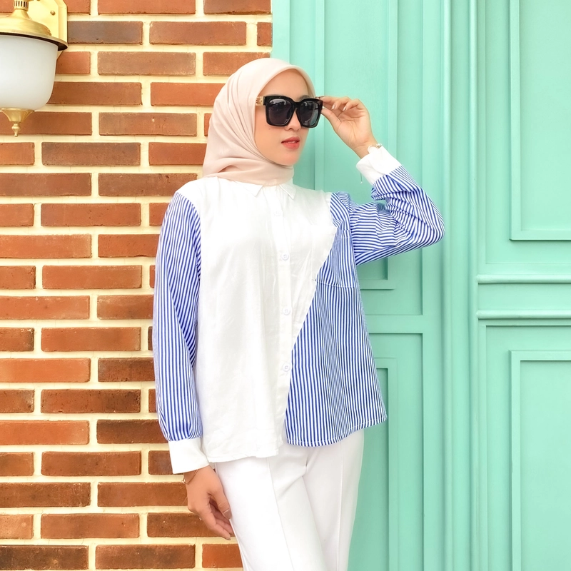 Product image Sseolshop - HAURA baju atasan wanita terbaru / atasan wanita kekinian / kemeja wanita L Bw