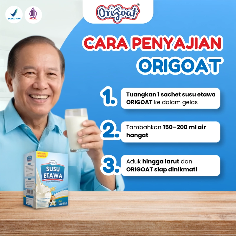Product image Origoat Susu Etawa Original 125gr BPOM Halal Paket 1 Box Tanpa Bau Prengus Atasi Nyeri Sendi 125 gram Jahe