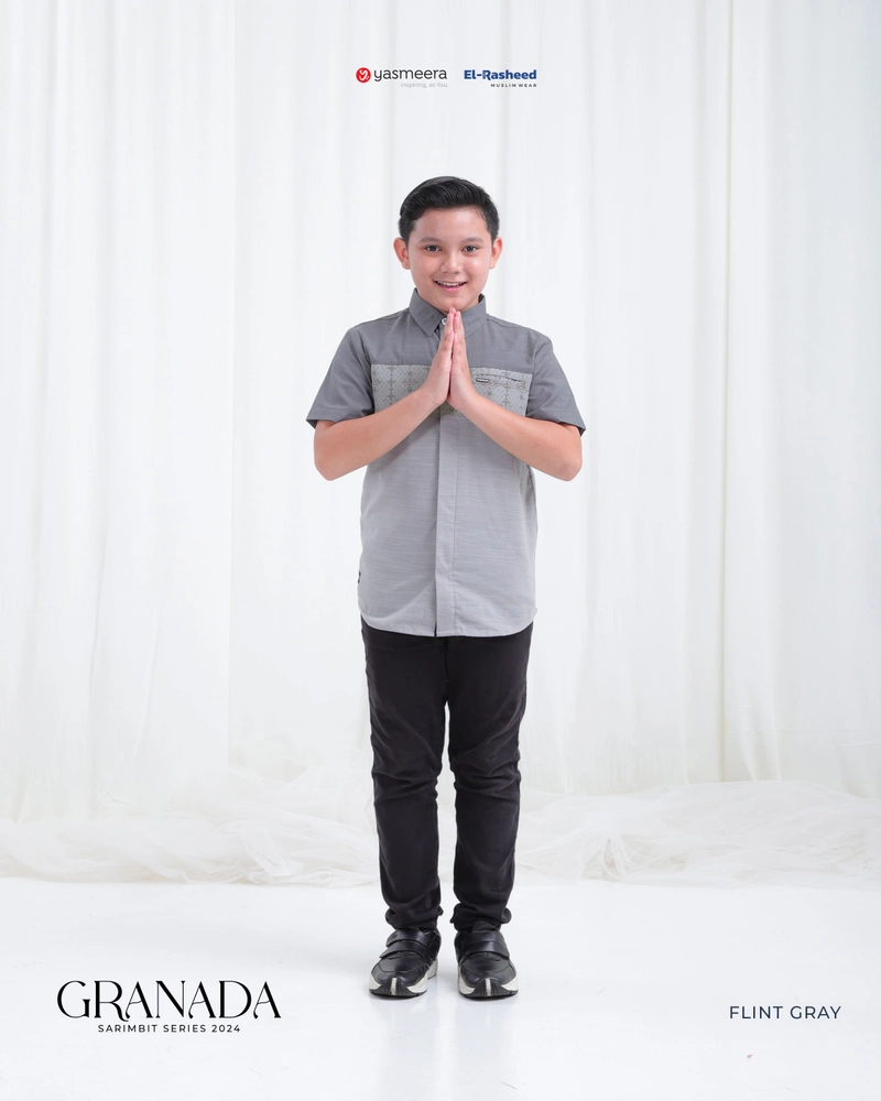 Product image Yasmeera Official - SARIMBIT 2024 GRANADA - FLINT GRAY XS KOKO ANAK
