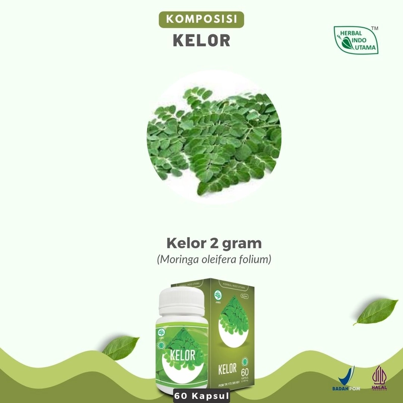 Product image Herbal Indo Utama - KAPSUL DAUN KELOR Bantu Turunkan Kolesterol isi 60 Kaps 60 Kapsul Kapsul Serbuk