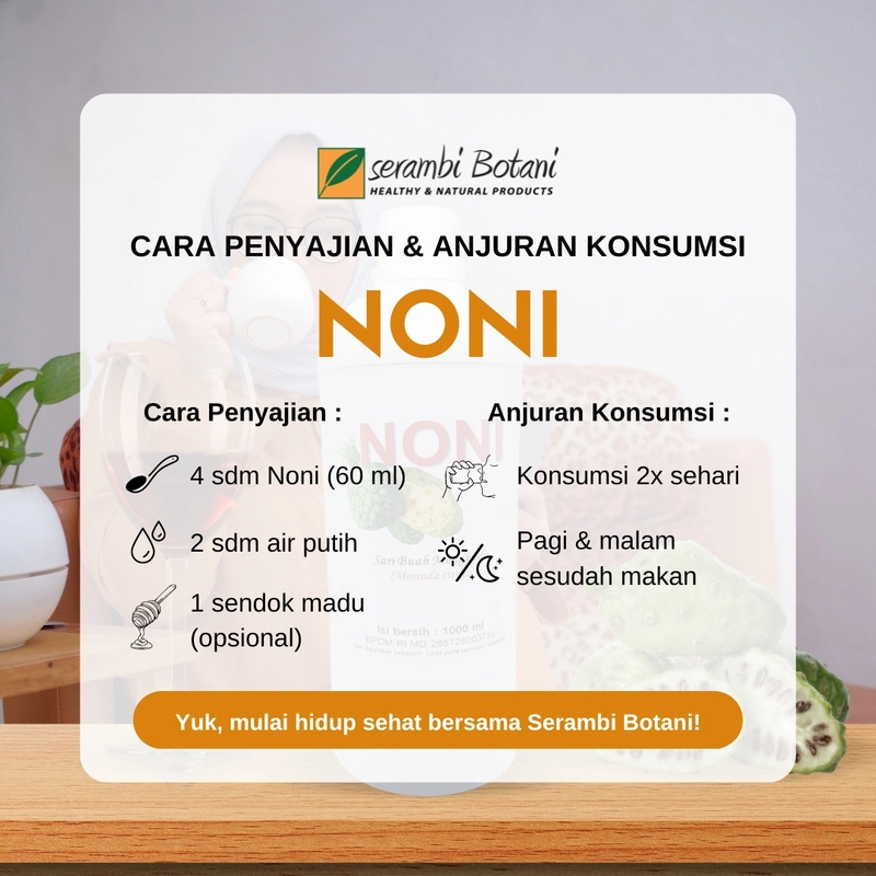 Product image SERAMBI BOTANI - Sari Jus Buah Mengkudu Noni - Menyembuhkan Gerd Pencernaan dan Insomnia 1000ml Noni