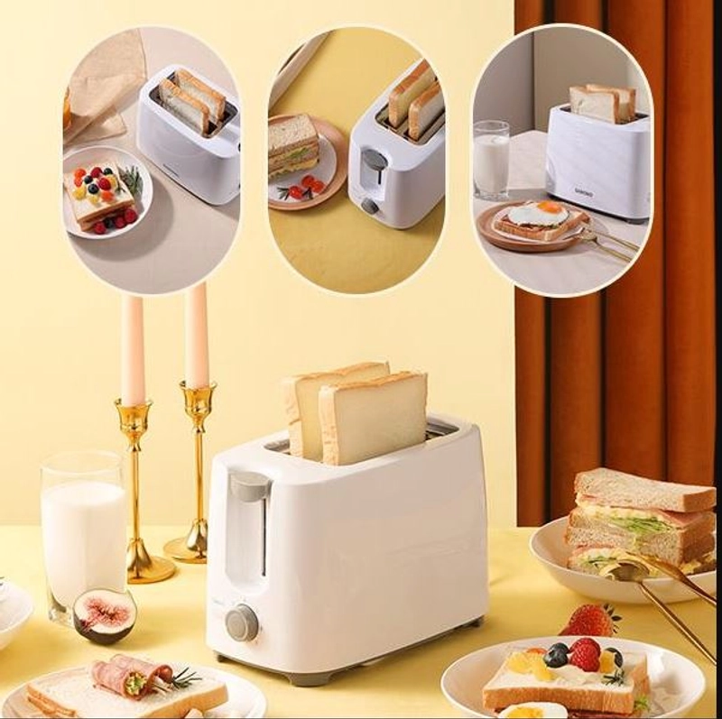 Product image UTAMAMEGA - Toaster Alat Panggang Roti Samono SW-TW750 2 Slices Dengan 7 Leves Kontrol Warna Putih
