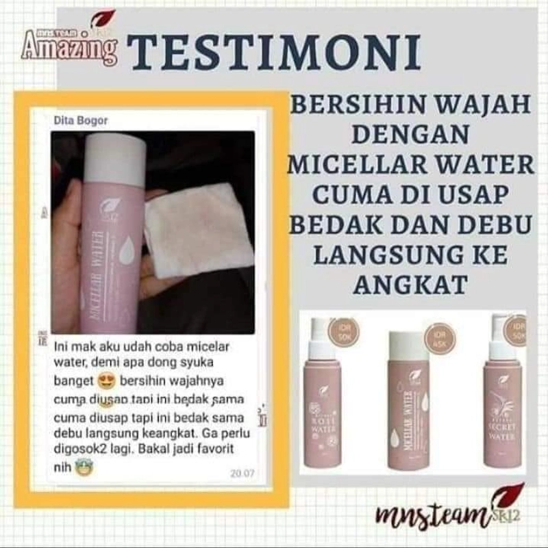 Product image SR12 Micellar Water Membersihkan Kulit Dari Kotoran Dan Makeup Tanpa Dibilas 100 ml Micellar Water