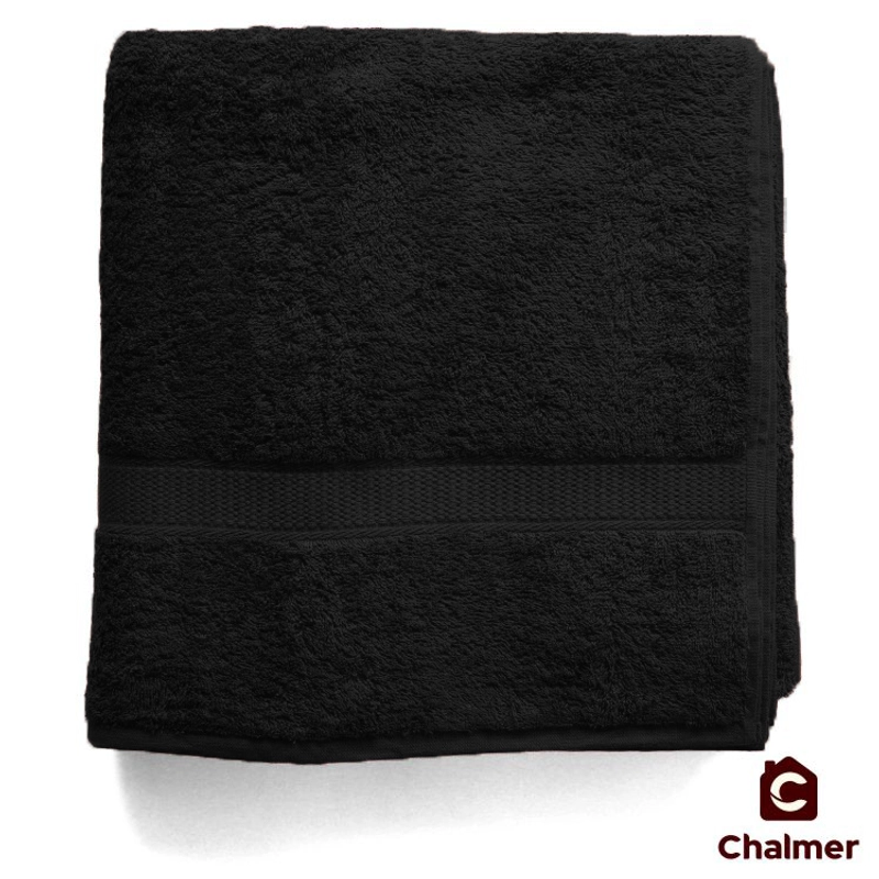 Product image Chalmer - Handuk Besar Chalmer Jumbo 80 x 160 cm Handuk Mandi Handuk Pantai Beach Towel Pool Towel 80 x 160 cm Hitam