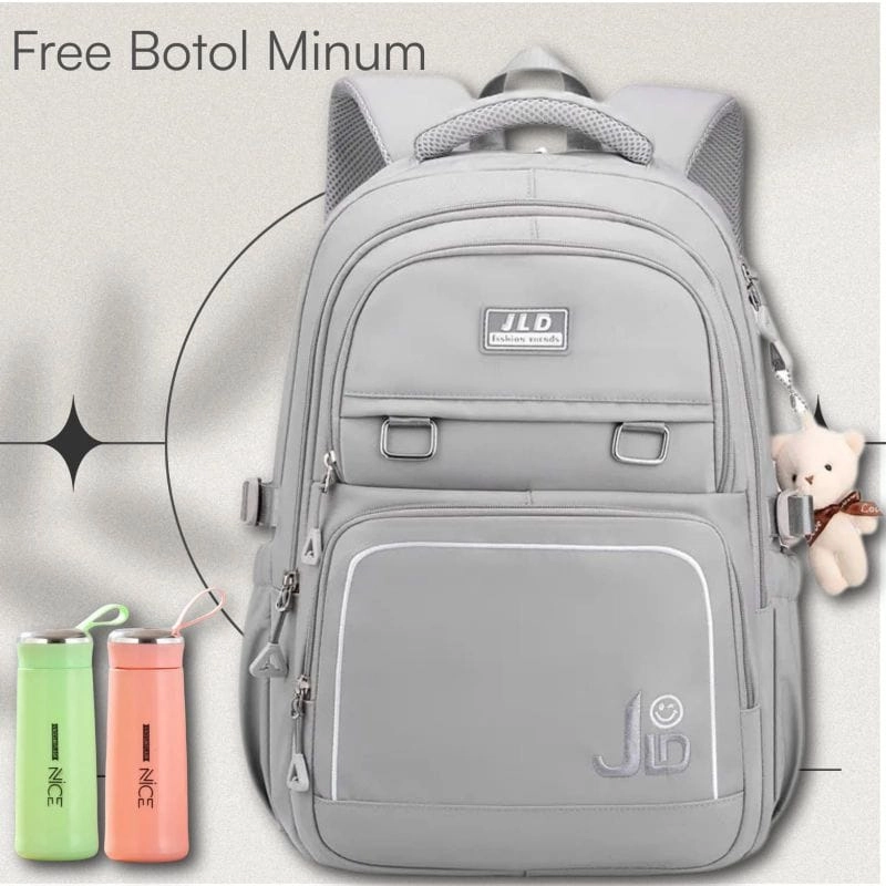 Product image Alcaff - Tas Ransel Anak sekolah Backpack JLD Free botol minum 46x43x15 Pink