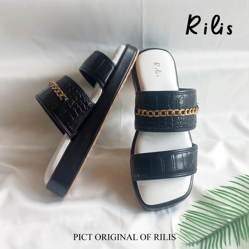 Product image Rilis - Sandal Wanita Luisa Platfoam (Rilis 36) 37 Hitam-putih
