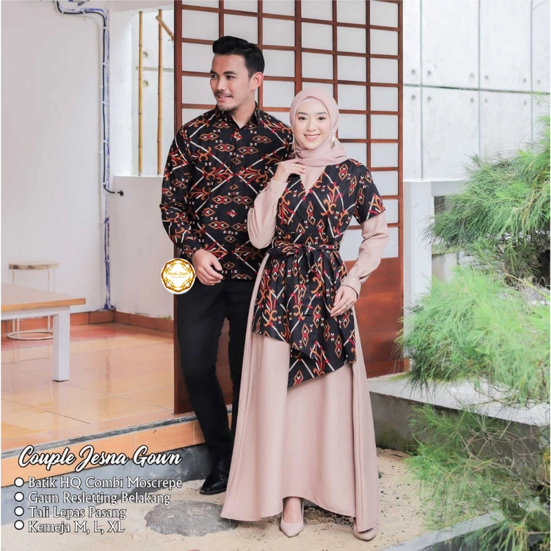 Product image Couple Jesna Gown Best Seller Bisa Beli Pisah Tiga Varian Warna Kemeja Saja Size L JN1