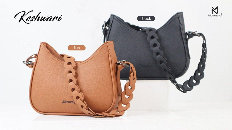 Product image Fashopid - Moonzaya Tas Selempang Wanita Keshwari All Black
