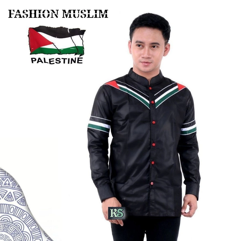 Product image Kois Batik - Baju Koko Pria Dewasa Palestine Nyaman dipakai best seller Xl Palestine 03