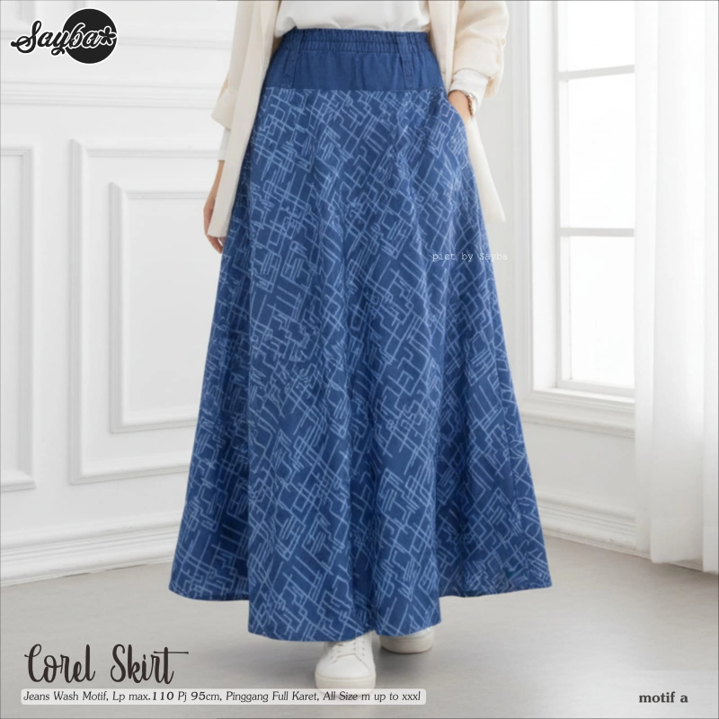 Product image Griya Busanaku Solo - Rok wanita bahan jeans wash / Corel Skirt All Size Kode A