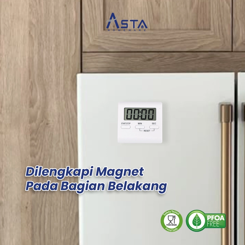 Product image Asta Homeware Official - Asta Timer Masak Digital Kitchen Timer Alarm Masak Dapur Stopwatch Warna Putih